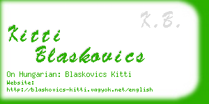kitti blaskovics business card